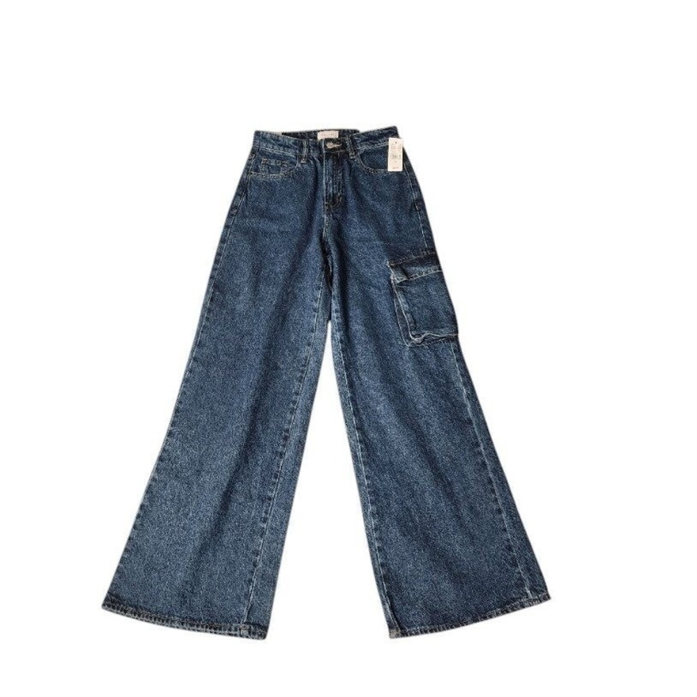 PacSun Baggy Wide Leg Cargo Jeans | Y2K Denim Size 25